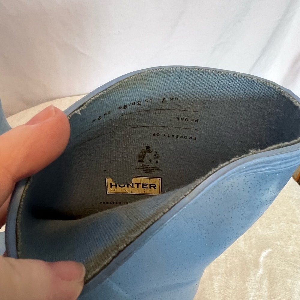 Hunter Classic Blue Waterproof Boots for Kids. Size 7. - Picture 7 of 8